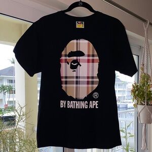 Burberry x Bape graphic tee, comes with free reversible Milo Bape tote bag